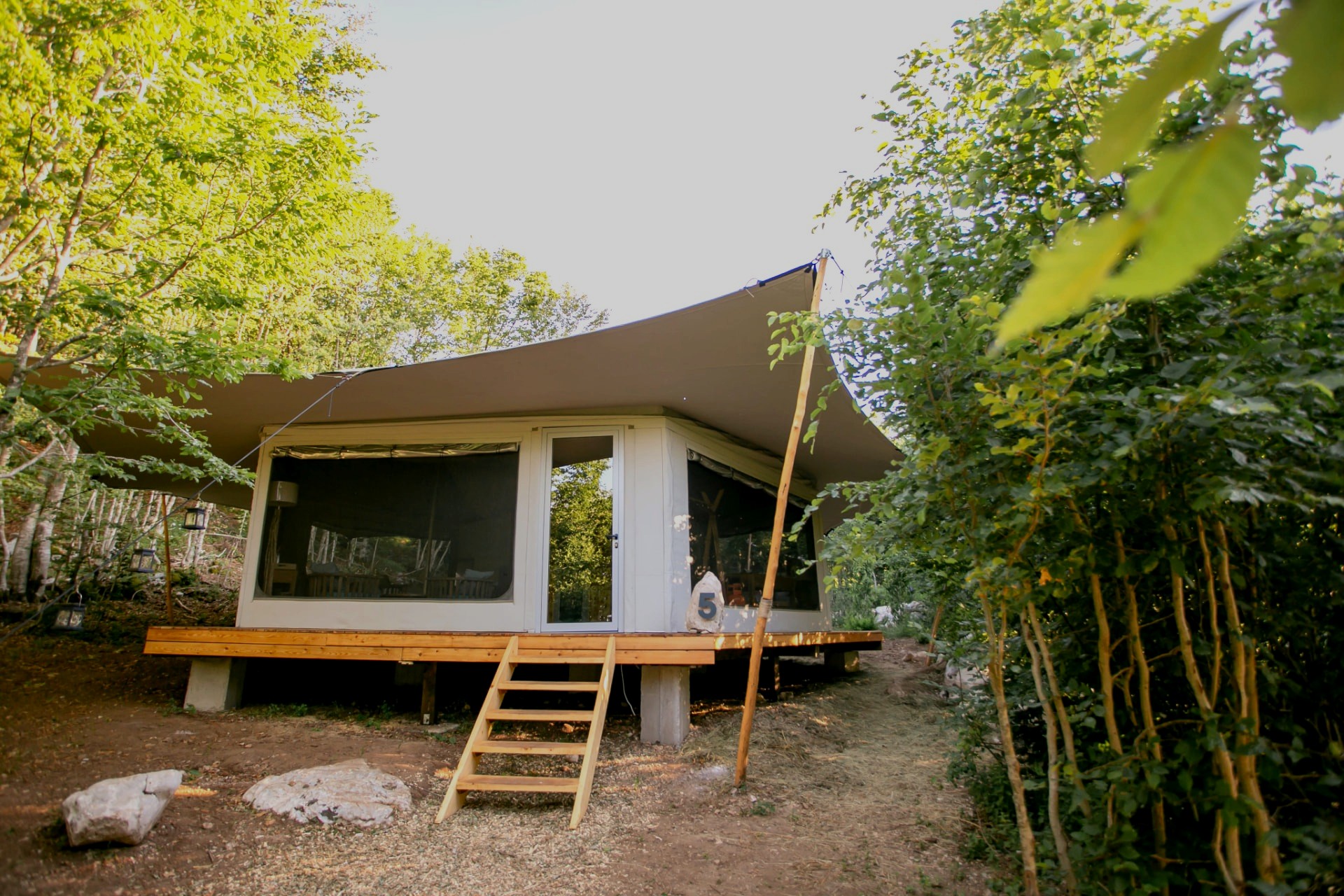 Large Tent — 65 m² — Outside